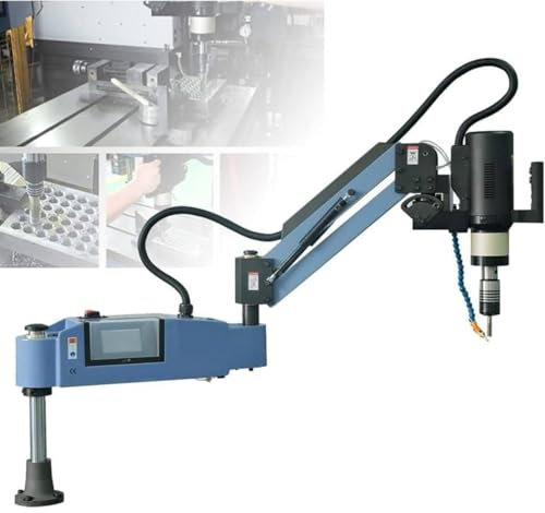 Maschiatrice elettrica M3-M16 Universale Easy Arm Power Tool Trapano Filettatrice con Mandrini, Pinze per maschiatura a 360 gradi incluse