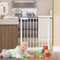 Treppenschutzgitter für Babys Türschutzgitter ohne Bohren, Verstellbar Größe: 75-82cm, Kindertreppenschutzgitter für Treppen mit Schließautomatik und Sicherheitsriegel, Weiß