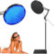 Ibtyzo Solarium Für Zuhause, 50w Bräunungslicht Solarium 250 Leds Blaues Licht Gesichtsbräunungslampe, Sonnenlampe Bräunungslampen Für Gesicht Und Körper mit Verstellbarem Ständer und Sonnenbrille