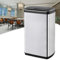 Poubelle de cuisine rectangulaire de 50 litres / 11 gallons, poubelle de capteur de mouvement de surface en acier inoxydable brossé, poubelle automatique pour cuisine, salon, Bureau