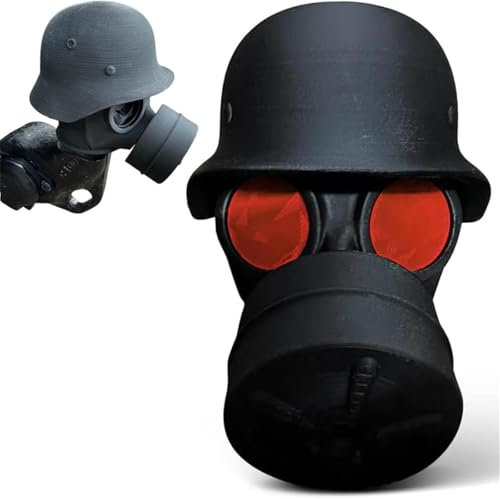 Abdeckkappe für Anhängerkupplung, lustige Gasmaske Helm Anhängerkupplung,Kupplungskappe Anhänger, Hänger Kupplung Kappe, Schutzkappe für Anhängerkupplung,Steckerkappen für Deichselanhänger (Red)