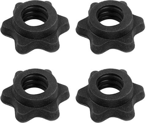 4 PCS Dumbbell Clips, Barbell Clips Weight Clips - Dumbbell Hex Nut Spinlock Collar, Anti Slip Barbell Clips Barbell Collars Hex Dumbbell Screw Ends Dumbbell Barbell Bar Clips for Weight Lifting