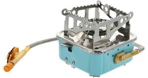 Hemobllo Horno de gas portátil estufa de camping utensilios de cocina para acampar cámping cocinando plegable estufa de gas portátil estufa de cocina al aire libre planchar Verde