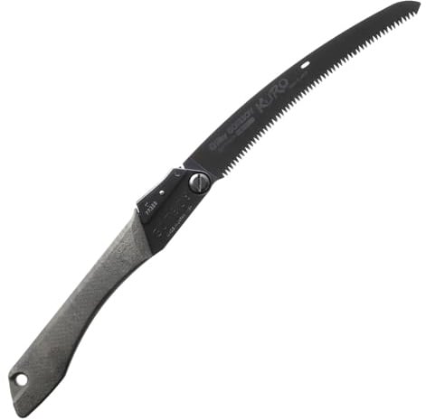 Silky japanische Klappsäge Gomboy Curve Outback „KURO“ - Limited Edition - 240 mm 8 ZpZ gebogene Klinge – Black Oxide Beschichtung – Arbor-Composite-Griff – Outdoor, Bushcraft & Forst