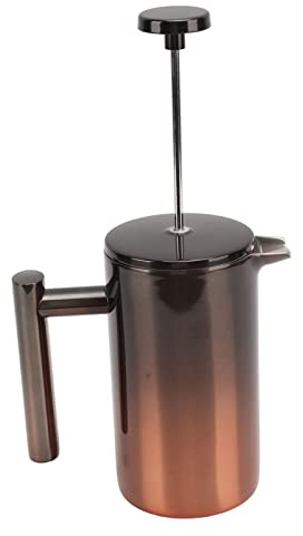 Fockety Cafetière à la Presse Française, Presse à café Chauffante à Perfusion Frode en Acier Inoxydable 304 avec Filtre, Lavable au Lave-vaisselle, sans Marc de café, pressé (350ML)