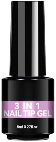 Gwtdtoad Gel Nail Glue,8ml Long Lasting Fast Drying Adhesive,Base Gel - for Beginners Professionals Grooming Home Salon Manicure Wedding