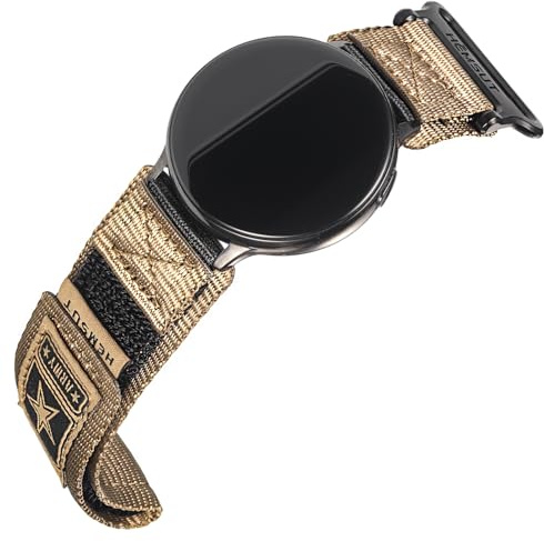 HEMSUT Quick Release 20mm 22mm Nylon Watch Band kompatibel mit Samsung Galaxy Watch 4 5 6 40-44mm, Amazfit GTS GTR, Garmin, Fossil - Schwarz-Orange - Größe L