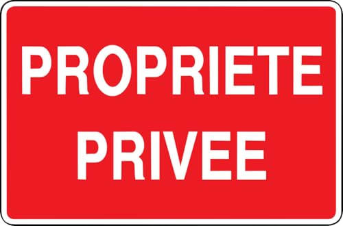 Lot de 3 Stickers Propriété Privée 13x20cm Interdiction d'Entrer | Autocollant Signalisation, Vinyle, Résistant Intérieur/Extérieur
