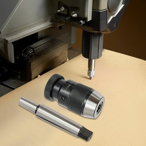 Selbstspannendes Drehmaschinen Bohrfutter, Schnellspannbohrfutter Drehbank Zubehör, MT3-B18+1-16-B18 Bohrfutter& Bohrfutterdorn für Bohrmaschinen, Fräsmaschinen, Drehmaschinen