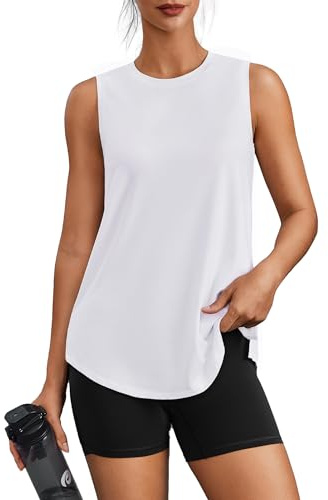 PINSPARK Sport Tank Top Damen Ärmelloses Sporttop Leichte Yoga Shirt | UPF 50+ Sport Oberteile Atmungsaktiv Laufshirt Schnelltrocknend Fitness Gym Shirt Sommer Training Sportkleidung