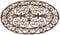 Esschert Doormat Cast Iron Oval Lh47 Cast-Iron 49 x 74 x 2 - Brown