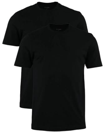 Herren T-Shirt - Doppelpack O-Neck, uni schwarz, M