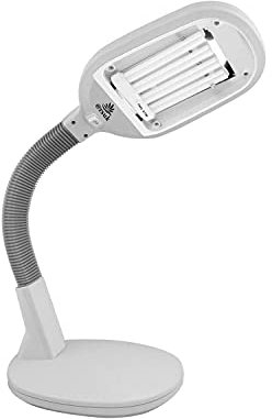 ARSUK Daylight Desk Lamp, High Vision Energy Saving Work Reading Study and Table Lamp, Natural Sunlight Craft Light with 27w Replacement Fluorescent Bulb 4-PIN PLS GX10Q-4, 230v Input