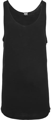 Urban Classics Long Shaped Open Edge Loose Tank Camiseta Deportiva de Tirantes, Negro (Black 7), XXL para Hombre