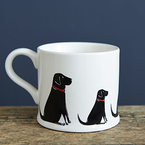 Sweet William Black Labrador Mug (row of labs)