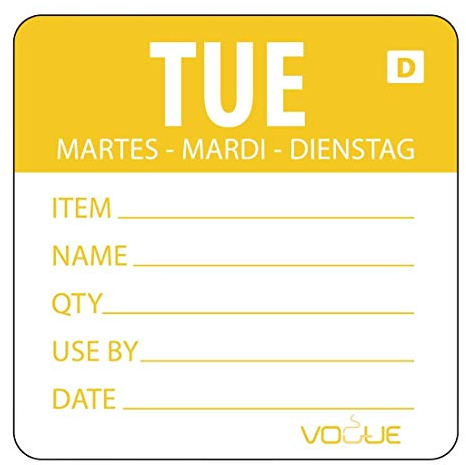 Vogue auflösbare Etiketten Dienstag orange