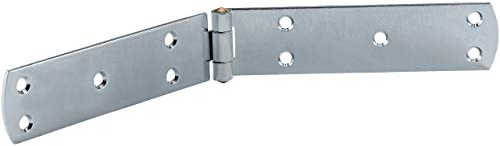 Gedotec schweres Türscharnier - Aufschraubband | 1 Stück - Ladenbänder aus Stahl | 400 x 40 mm | Türband blau verzinkt | Scharniere Tür Materialstärke 3 mm | Einbohrband Metall zum Schrauben