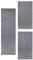 HomebyHome Bettumrandung Schlafzimmer 3 teilig Teppich Grau - Waschbarer Bettumrandung Teppich Läufer Set Extra Flauschig Bettvorleger Schlafzimmer Bettset:2 St. 100x200 cm | 1 St. 80x250 cm