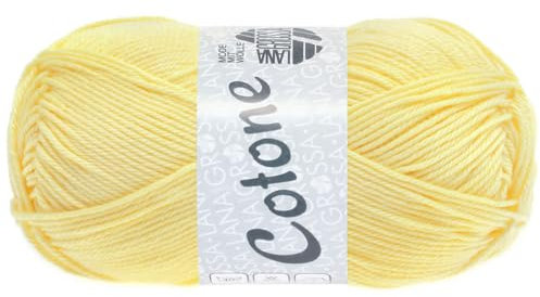 LANA GROSSA Cotone | Baumwollbasicgarn | Handstrickgarn aus 100% Baumwolle | 50g Wolle zum Stricken & Häkeln | 125m Garn FB 64