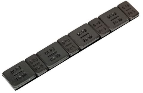 Sealey Wwsa510B Wheel Weight 5 & 10G Adhesive Zinc Plated Steel Black Strip 50Pc