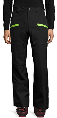 Ultrasport Professional Herren 2 in 1 Winterhose Inuit mit RECCO-Rettungssystem, Herrenskihose, Herrenfunktionshose, Schneehose, Snowboardhose, Skihose, schwarz/grün, S