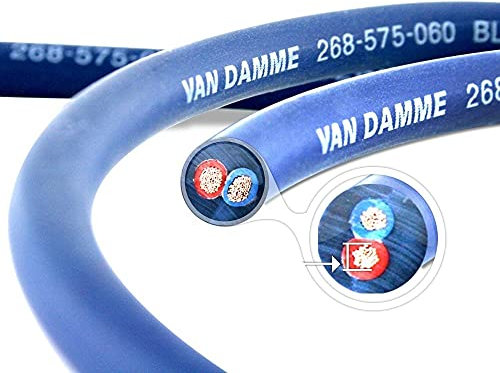 Van Damme Professional Blue Series Studio Grade 2 x 0.75 mm (2 core) Twin-Axial Speaker Cable 268-575-060 12 Metre / 12M