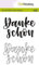 CraftEmotions Silikon Stempel Set A6 2tlg. - Handschrift - Danke schön
