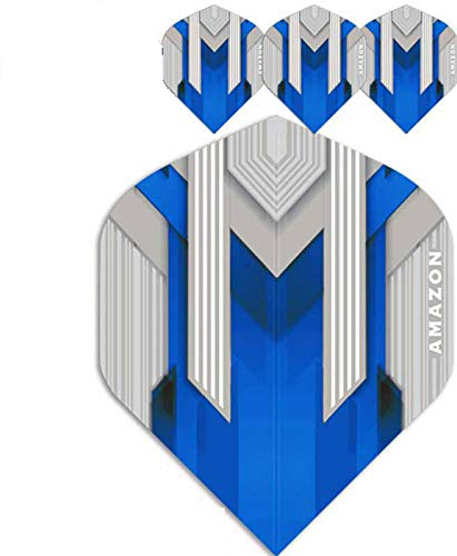 ABC Darts Flights - Pentathlon Amazon Silver Blau - 10 sätz (30 stück Dart Flights)