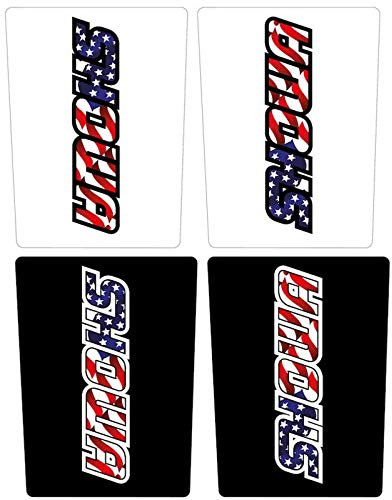 Adesivi Forcelle Fork Stickers In Crystal Motocross Enduro WP SHOWA America (02) Fondo Nero