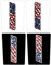 Adesivi Forcelle Fork Stickers In Crystal Motocross Enduro WP SHOWA America (02) Fondo Nero