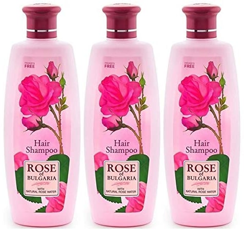 BioFresh Rose of Bulgaria Shampoo per tutti i tipi di capelli con acqua di rose 3 x 330 ml