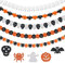 Xinmeng Halloween-Banner, 5 Stück, Halloween-Dekoration, Kürbis, Fantasy, Fledermaus, Spinne, Totenkopf, Halloween-Papier-Banner, für Halloween-Bar, Heimdekoration