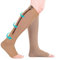 Calze a compressione 1 con cerniera calze a compressione per uomo e donna calzino di contenimento per vena varicosa, edema, piedi dolorosi e caviglie, L/XL (Beige)