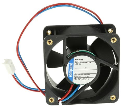 ebm-papst 600 N DC-Axiallüfter, Gleitlager, 24 V dc / 3.8W, 60 x 60 x 25mm, 6850U/min, 33m³/h