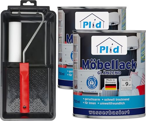 Plid® Möbellack Weiß Glänzend, 1,5 l Set