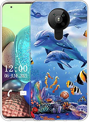 Sunrive Kompatibel mit Nokia 5.3 Hülle Silikon, Transparent Handyhülle Schutzhülle Etui Case (X Wal)+Gratis Universal Eingabestift MEHRWEG