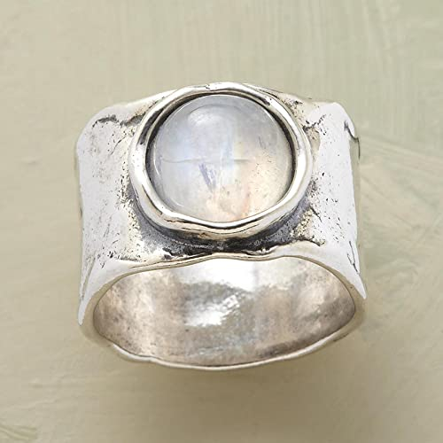 Ring Ringe Bijouterie Vintage Böhmische Mondstein Eheringe Für Frauen Weißgold Farbe Retro Große Große Stein Versprechen Ringe Aussage Mädchen Schmuck 10 Stylea