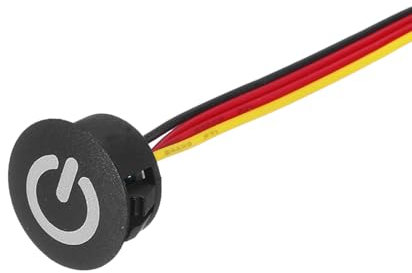 sourcing map DC 5V Touch Dimmer Switch 16mm Diameter Snap-in Mount Black for LED Lights Strip Lights