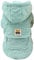 DHGTEP Hundemantel Cord Hundejacke Fleece Hoodie Warm Winddicht Welpenjacken Hundebekleidung Herbst Winter Bekleidung für Kleine Mittlere Hunde (Farbe : Grün, Größe : L)