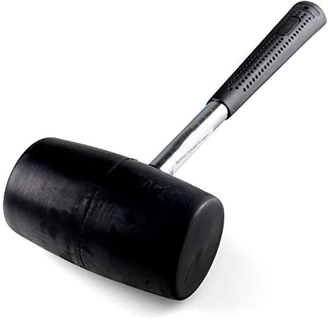 NAKA24 Gummihammer 90mm | Hammer | Schonhammer | Pflasterhammer | Stahl + Kunststoffhammer 1,1 kg
