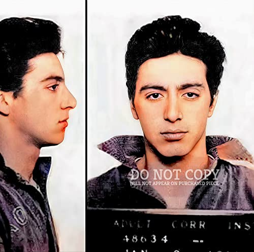 Al Pacino Mugshot Portrait 11 X 11 - Magnificent 1961 Original Mug Shot Artwork - Busted In Woonsocket, Rhode Island - Rare Photo - Poster Art Print