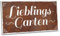 ARTFAVES® Gartenschild - Lieblingsgarten | Shabby Chic Vintage Gartendeko, Schild mit Spruch zum Thema Garten/Hobbygärtner/Rost Optik | Größe: 30 x 15 cm