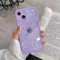 OWM iPhone 14 PLUS Case Clear Back Glitter Bling Star Sparkly Bumper Crystal Shockproof Silicone Slim Phone Cover Women Girls Case for iPhone 14 PLUS (Purple)