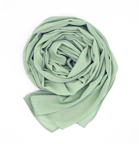 WANSSY® moderner Chiffonschal lang Schal Stola Tuch für Hochzeit Abendkleid in verschiedenen Farben Größe L (Pistachio)