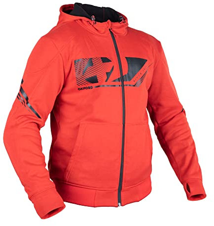 Oxford Men's Super Hoodie 2.0 Sports Motorcycle Zoodie, Red, XL