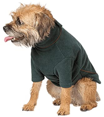 Fleece Dog Jumper Puppy Jacket Winter Coat XS, S, M, L, XL Pet Clothes Pet Jacket 7 Colours (X-Small, Dark Forest)