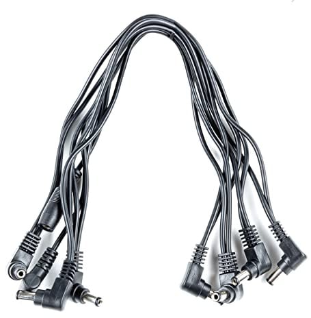 MUSIC STORE Daisy Chain Kabel 8.1, Schwarz, Netzteil für Effektgeräte, Betrieb von bis zu 8 Geräten mit einem Netzteil