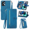 Hülle Kompatibel with Motorola Moto G54 5G, Moto G54 Power Flip Wallet PU Lederhülle Ständer Case Handyhüllen Klapphüllen Card Slots Klappbar Stoßfest Case Blau