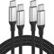 USB C auf USB C Kabel 1m, [2 Stück, 60W/3A] PD USB C Ladekabel Schnellladekabel Typ C Datenkabel für iPhone 15/15 Pro/15 Pro Max MacBook iPad Pro Air Huawei Samsung Galaxy S23 S22 Switch