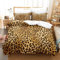 TaRvit Bettwäsche 140x200 Leopard Bettwäsche 140x200 Mode 2 teilig Set, Mikrofaser Bettwäsche Set und 1 Kissenbezug 80x80, Weiche Atmungsaktive Bettwäsche-Sets mit Reißverschluss